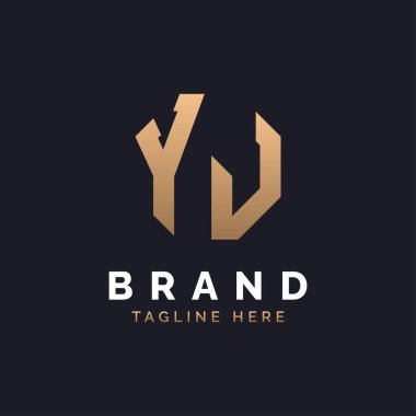 YJ Logo Design. Modern, Minimal, Elegant and Luxury YJ Logo. Alphabet Letter YJ Logo Design for Brand Corporate Business Identity. clipart