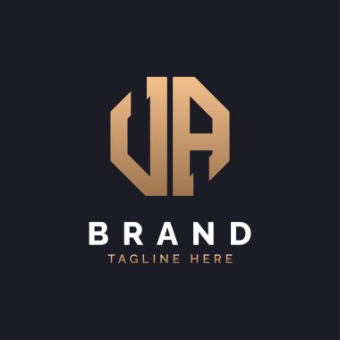 UA logo tasarımı. Modern, Minimal, Zarif ve Lüks UA logosu. Marka Şirket Kimliği için Alfabe Harfi UA Logo Tasarımı.