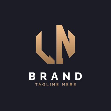 LN Logo Design. Modern, Minimal, Elegant and Luxury LN Logo. Alphabet Letter LN Logo Design for Brand Corporate Business Identity. clipart