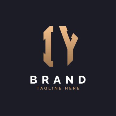 IY Logo Design. Modern, Minimal, Elegant and Luxury IY Logo. Alphabet Letter IY Logo Design for Brand Corporate Business Identity. clipart