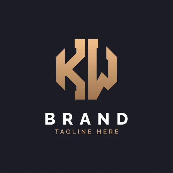 KW Logo Tasarımı. Modern, Minimal, Zarif ve Lüks KW Logosu. Marka Şirket Kimliği için Alfabe Harfi KW Logo Tasarımı.