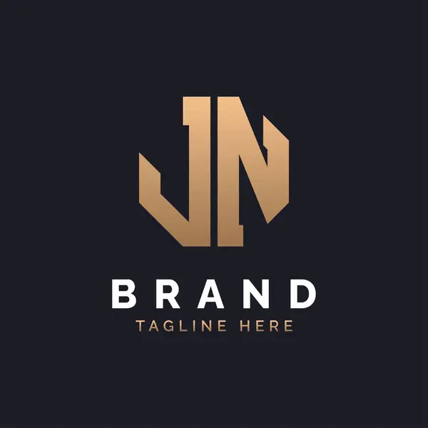 stock vector JN Logo Design. Modern, Minimal, Elegant and Luxury JN Logo. Alphabet Letter JN Logo Design for Brand Corporate Business Identity.