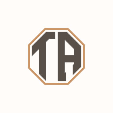 Modern Letter TA Logo for Corporate Business Brand Identity. Creative TA Logo Design. clipart