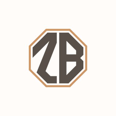 Şirketin İşletme Markası Kimliği için Modern ZB Logosu. Yaratıcı ZB Logo Tasarımı.