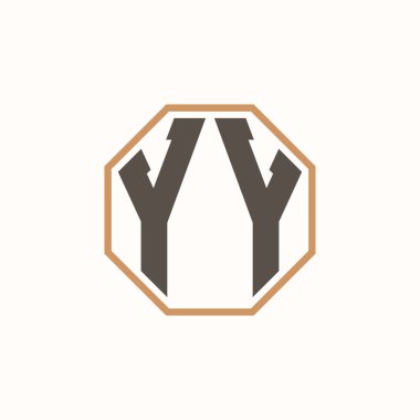 Modern Letter YY Logo for Corporate Business Brand Identity. Creative YY Logo Design. clipart
