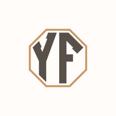 Modern Letter YF Logo for Corporate Business Brand Identity. Creative YF Logo Design. clipart