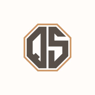 Kurumsal Marka Kimliği için Modern Mektup QS Logosu. Yaratıcı QS Logo Tasarımı.