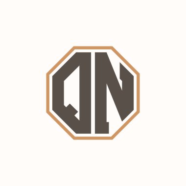 Modern Letter QN Logo for Corporate Business Brand Identity. Creative QN Logo Design. clipart