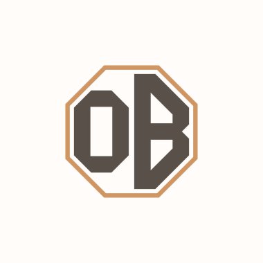 Şirket İşletme Markası Kimliği için Modern Doğum Belgesi Logosu. Yaratıcı OB logo Tasarımı.