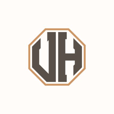 Modern Letter UH Logo for Corporate Business Brand Identity. Creative UH Logo Design. clipart