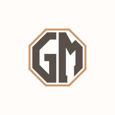 Kurumsal İş Markası Kimliği için Modern Harf GM Logosu. Yaratıcı GM Logo Tasarımı.