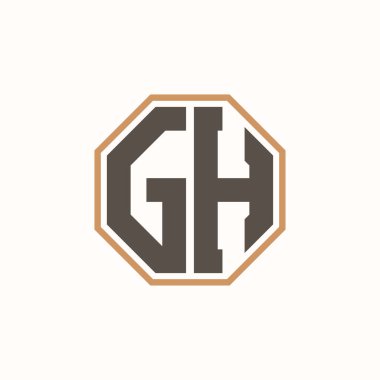 Kurumsal İş Markası Kimliği için Modern Harf GH Logosu. Yaratıcı GH Logo Tasarımı.