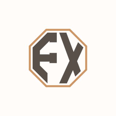 Kurumsal İş Markası Kimliği için Modern Harf FX Logosu. Yaratıcı FX Logo Tasarımı.
