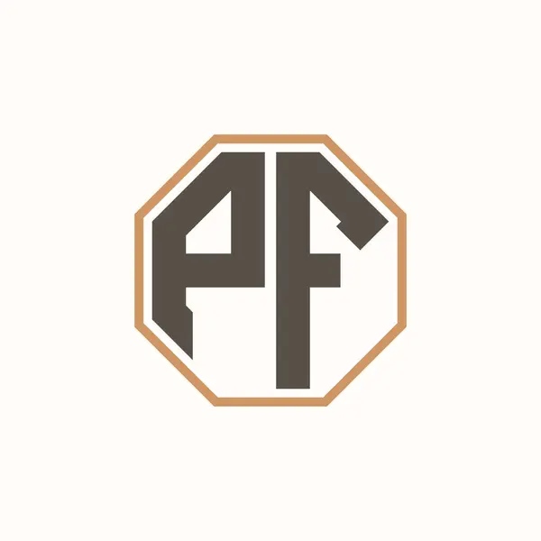 stock vector Modern Letter PF Logo for Corporate Business Brand Identity. Creative PF Logo Design.