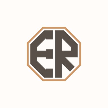 Şirket İşletme Markası Kimliği için Modern Harf ER logosu. Yaratıcı ER Logo Tasarımı.