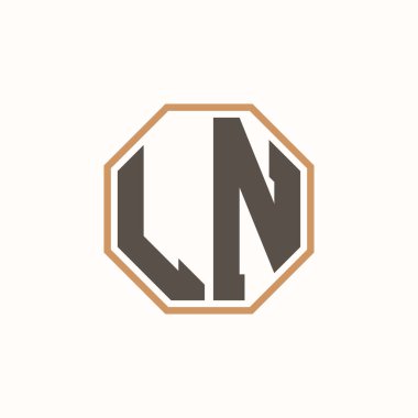 Şirketin İşletme Markası Kimliği için Modern LN Logosu. Yaratıcı LN Logo Tasarımı.