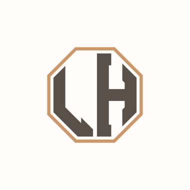 Şirket İşletme Markası Kimliği için Modern LH Logosu. Yaratıcı LH Logo Tasarımı.