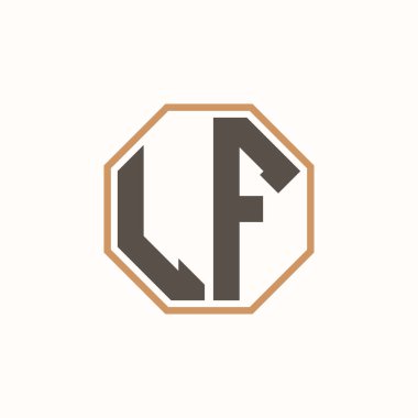 Şirketin İşletme Markası Kimliği için Modern LF Logosu. Yaratıcı LF Logo Tasarımı.