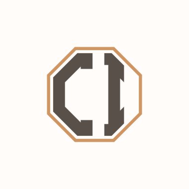 Şirket İşletme Markası Kimliği için Modern Harf CI logosu. Yaratıcı CI Logo Tasarımı.