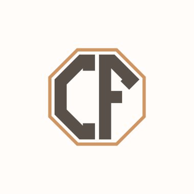 Kurumsal İş Markası Kimliği için Modern Harf CF Logosu. Yaratıcı CF Logo Tasarımı.