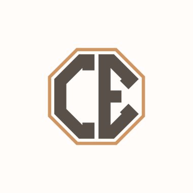 Şirket İşletme Markası Kimliği için Modern Letter CE logosu. Yaratıcı CE Logo Tasarımı.