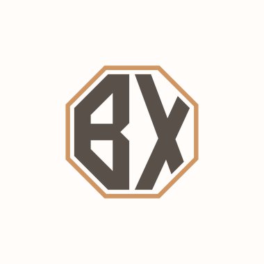 Modern Letter BX Logo for Corporate Business Brand Identity. Creative BX Logo Design. clipart