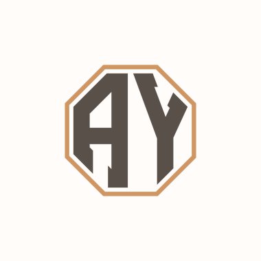 Kurumsal İş Markası Kimliği için Modern Harf AY logosu. Yaratıcı AY Logo Tasarımı.