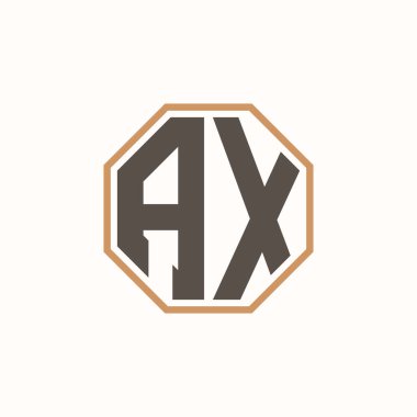 Şirket İşletme Markası Kimliği için Modern Harf AX Logosu. Yaratıcı AX Logo Tasarımı.