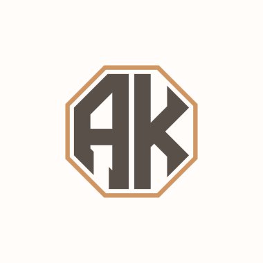 Kurumsal İş Markası Kimliği için Modern Harf AK Logosu. Yaratıcı AK Logo Tasarımı.
