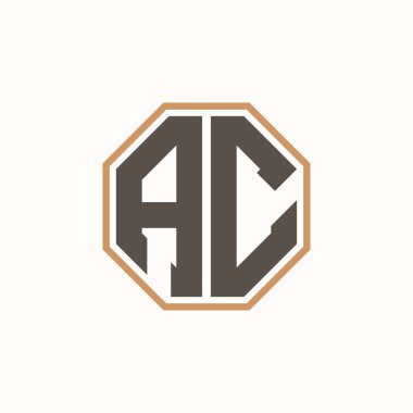 Şirketin İşletme Markası Kimliği için Modern Harf AC Logosu. Yaratıcı AC Logo Tasarımı.
