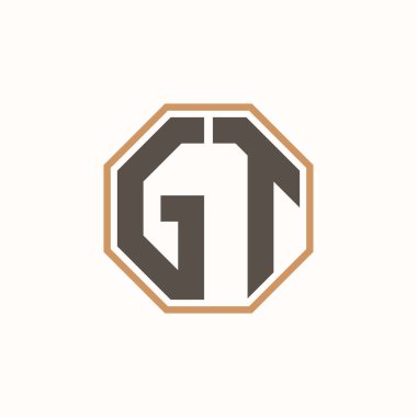 Şirketin İşletme Markası Kimliği için Modern Harf GT Logosu. Yaratıcı GT Logo Tasarımı.