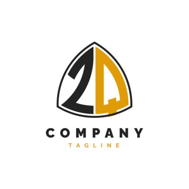 Initial Letter ZQ Logo Design. Alphabet ZQ Logo Template clipart