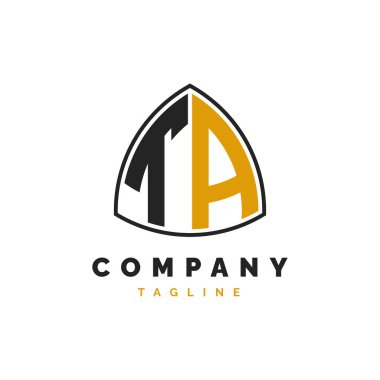 Initial Letter TA Logo Design. Alphabet TA Logo Template clipart