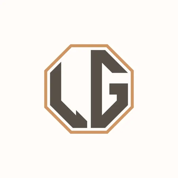 stock vector Modern Letter LG Logo for Corporate Business Brand Identity. Creative LG Logo Design.