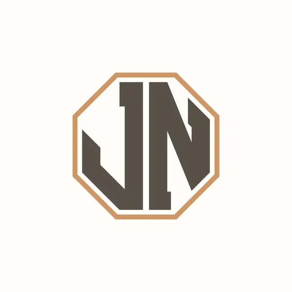 stock vector Modern Letter JN Logo for Corporate Business Brand Identity. Creative JN Logo Design.