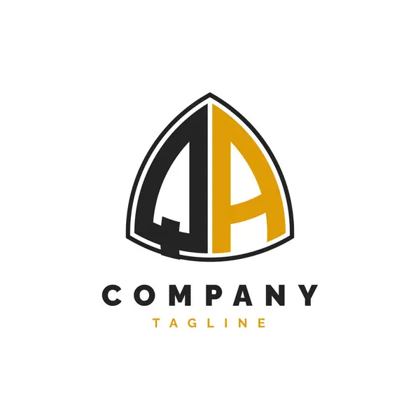 stock vector Initial Letter QA Logo Design. Alphabet QA Logo Template