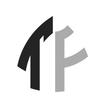 Modern Yaratıcı TF Logo Tasarımı. Herhangi bir işletme ve şirket için TF Simgesi