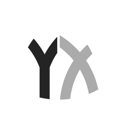 Modern Creative YX Logo Design. Letter YX Icon for any Business and Company clipart