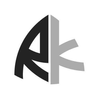 Modern Creative RK Logo Tasarımı. Herhangi bir işletme ve şirket için RK Simgesi