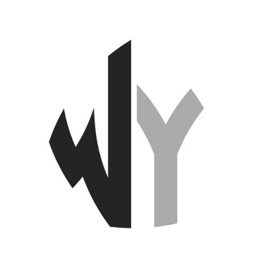 Modern Yaratıcı WY Logo Tasarımı. Herhangi bir iş ve şirket için WY Simgesi