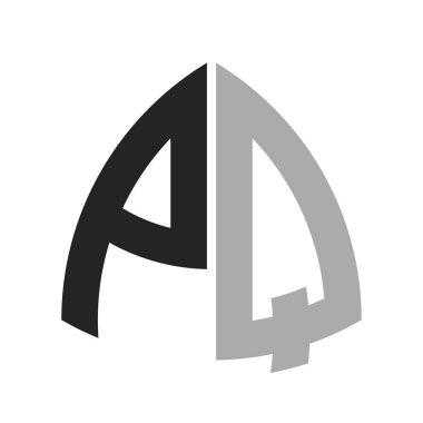 Modern Creative PQ Logo Tasarımı. Herhangi bir iş ve şirket için Harf PQ Simgesi