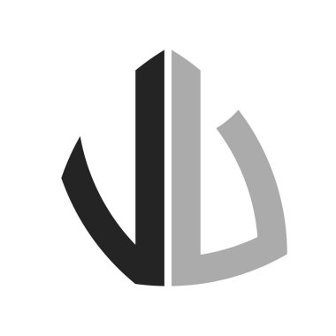Modern Yaratıcı VU Logo Tasarımı. Herhangi bir işletme ve şirket için VU Simgesi
