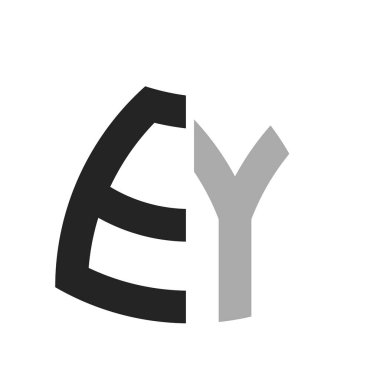Modern Creative EY Logo Design. Letter EY Icon for any Business and Company clipart