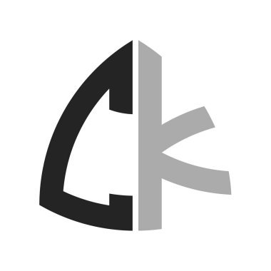 Modern Creative CK Logo Design. Letter CK Icon for any Business and Company clipart