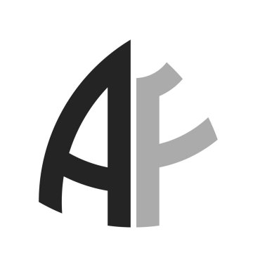 Modern Yaratıcı AF Logo Tasarımı. Herhangi bir işletme ve şirket için AF Simgesi