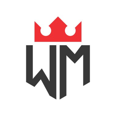WM Crown Logosu. WM Logo Şablonu Üzerine Taç