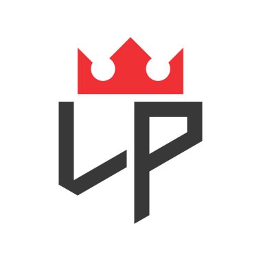 LP Crown Logosu. LP Logo Şablonu Üzerine Taç