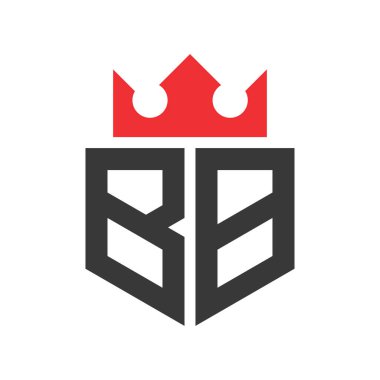 Harf BB Crown Logosu. Harf BB Logo Tasarım Şablonu Üzerine Taç