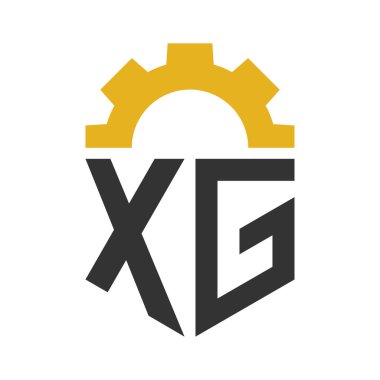 Hizmet Merkezi, Tamir, Fabrika, Endüstriyel, Dijital ve Mekanik İşler için XG Gear Logosu Tasarımı