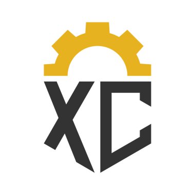 Hizmet Merkezi, Tamir, Fabrika, Endüstriyel, Dijital ve Mekanik İşler için XC Gear Logosu Tasarımı